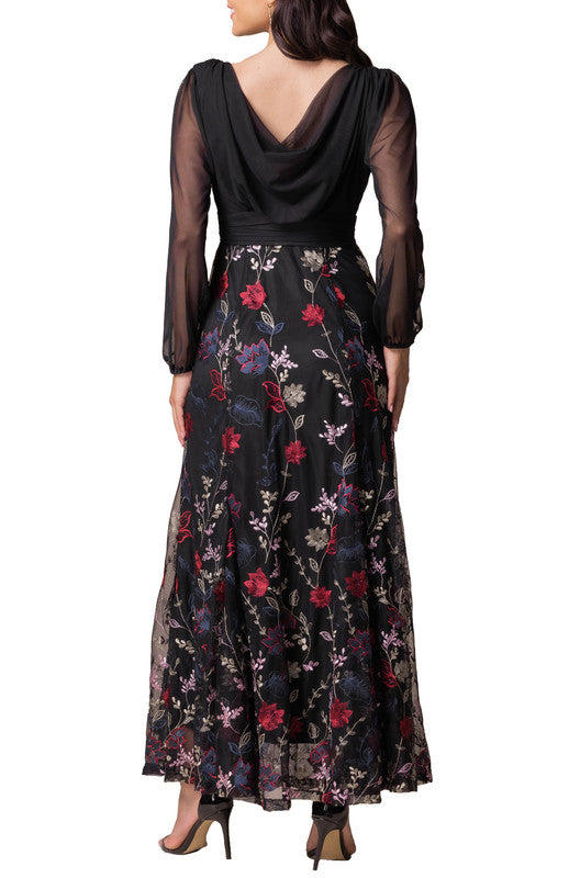 Isabella Embroidered Mesh Gown – Dressbarn