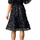 Pretty Petals Mesh Cocktail Dress - Onyx Blossoms