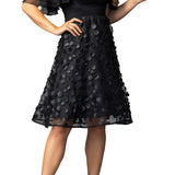 Pretty Petals Mesh Cocktail Dress - Onyx Blossoms