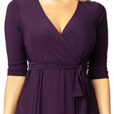 Essential Wrap Dress in Plum Passion