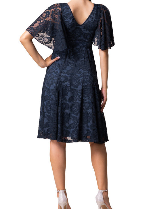 midi lace formal cocktail dress product info and reviews Tadashi Shoji Stelly Lotus Embroidered Tulle Perfect for weddings Retro Lace Midi Semi Formal