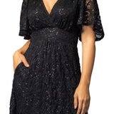 Luminous Sequin Lace Evening Gown