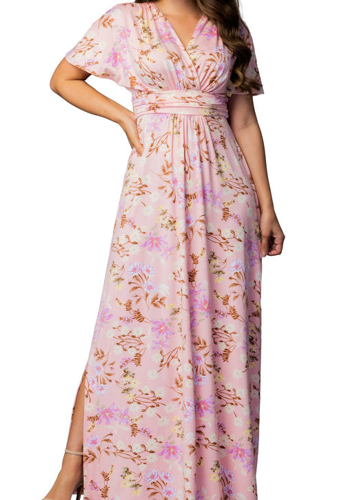 dress barn evening gowns Kiyonna Plus Size Blossoming Beauty Mesh Evening Gown