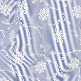 Alfred Dunner Puff Print Pinstripe Embroidered Button Down Top