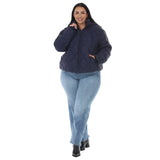 Plus Size Hooded Quilted Puffer Coat