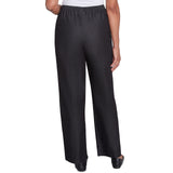 Alfred Dunner Women's Denim Comfort Waistband  Mid Rise Regular Fit Straight Leg Pant Short Length