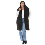 Plus Size Long Plush Button-Front Vest