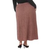 Plus Size Rhinestone Embellished A-Line Maxi Skirt