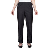 Alfred Dunner Women's Denim Comfort Waistband  Mid Rise Regular Fit Straight Leg Pant Average Length