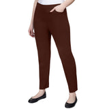 Alfred Dunner Petite Classic Allure Fit Proportioned Pant with Elastic Comfort Waistband Short Length