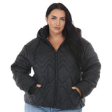 Plus Size Hooded Quilted Puffer Coat