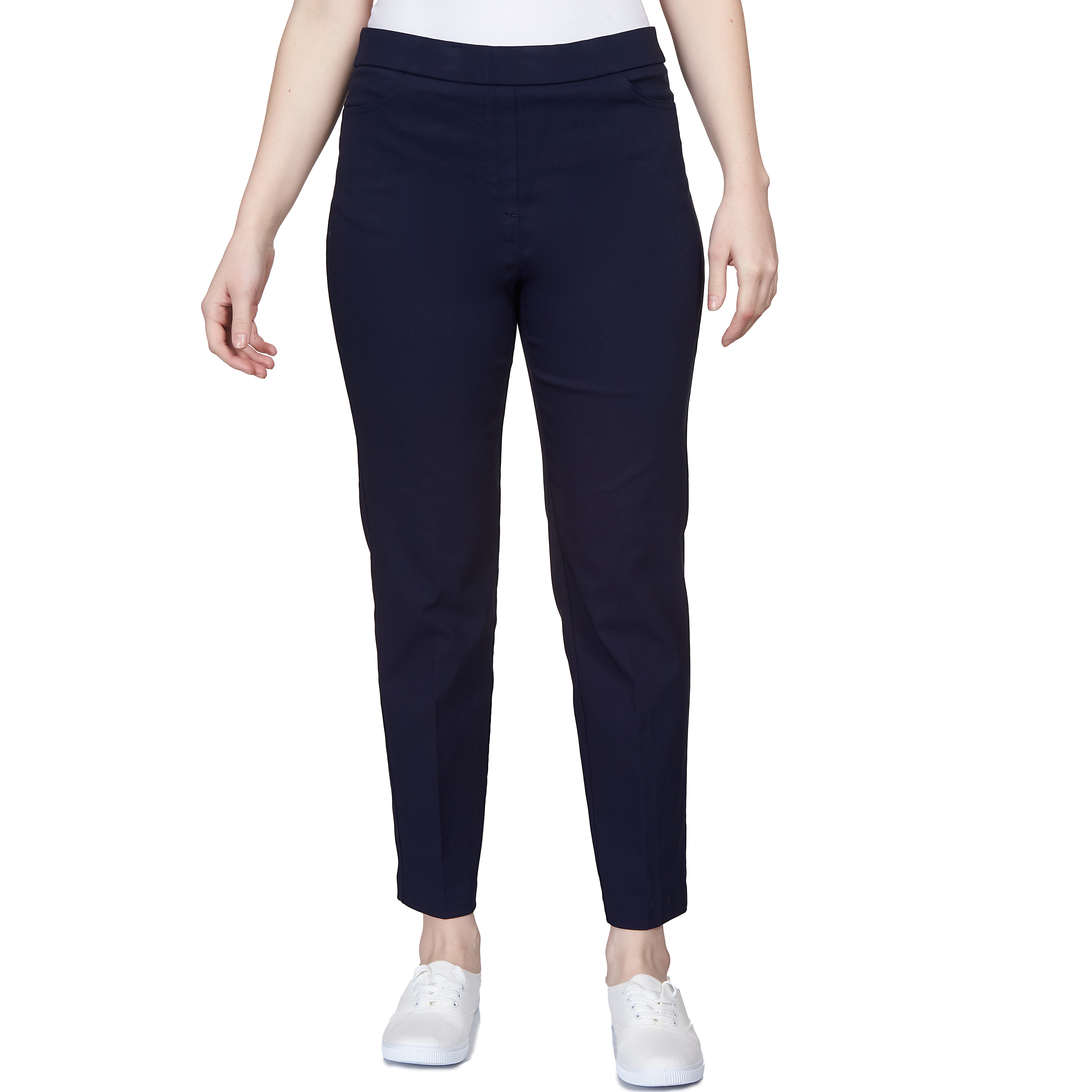 Alfred Dunner Classic Allure Fit Proportioned Pant with Elastic Comfort Waistband Average Length