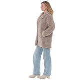 Women's Plush Button-Front Coat