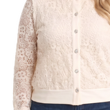 NY Collection Plus Size Long Sleeve Lace Blouse