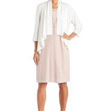 Drape Front Jersey Shrug - Ivory