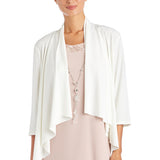 Drape Front Jersey Shrug - Ivory