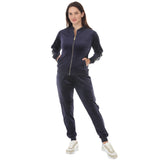 Women's Velour Zip-Front Jacket & Jogger Pants Set