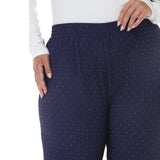Plus Size Rhinestone Embellished Straight-Leg Pants