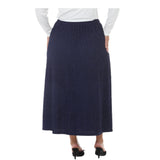 Plus Size Rhinestone Embellished A-Line Maxi Skirt
