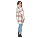 Women's Buffalo Plaid Plush Coat