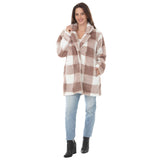 Women's Buffalo Plaid Plush Coat