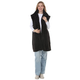 Women's Long Plush Button-Front Vest