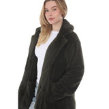Women's Plush Button-Front Coat