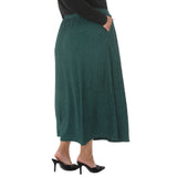 Plus Size Rhinestone Embellished A-Line Maxi Skirt