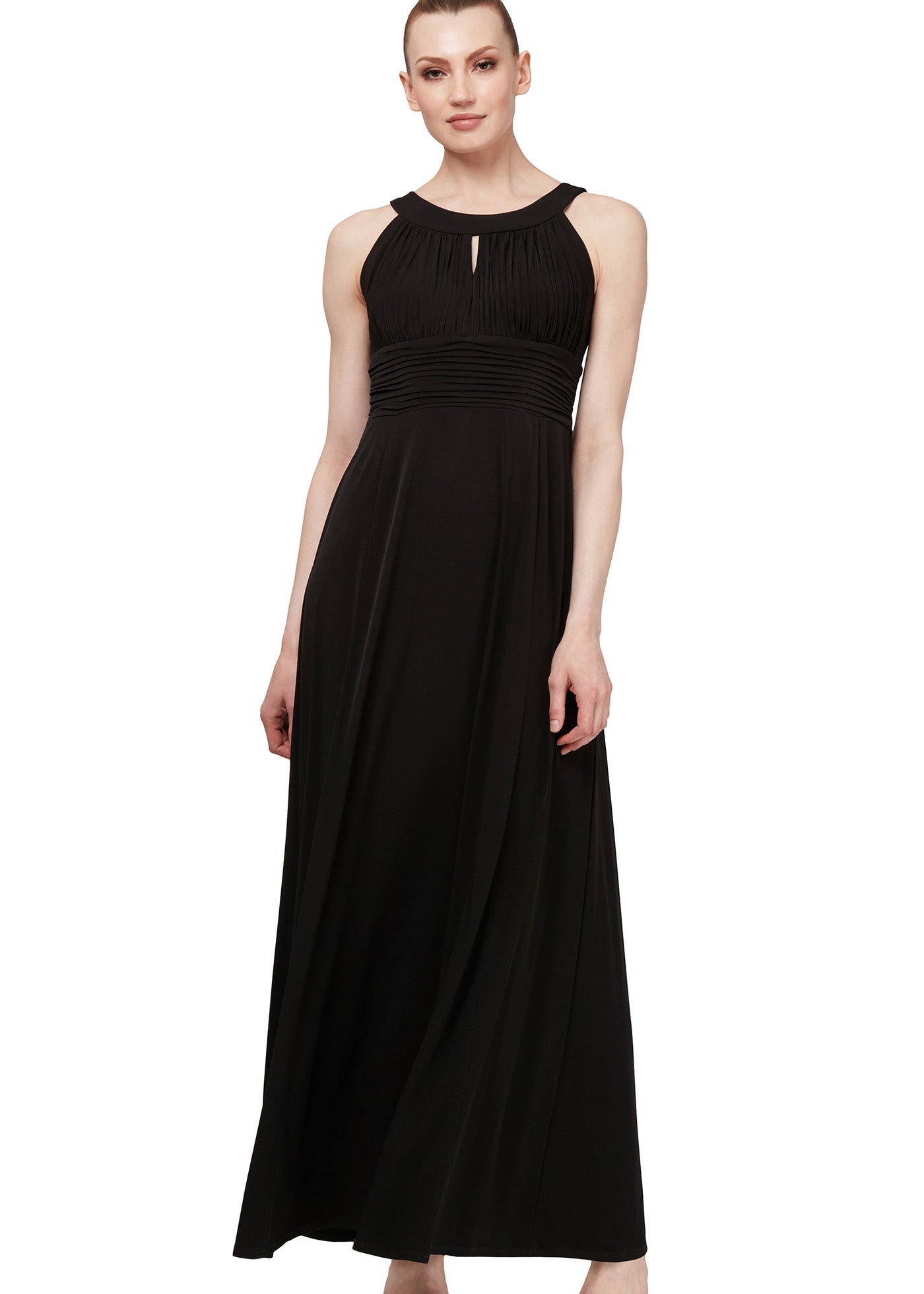 Pleated Sleeveless Maxi Dress Black / 16 Pleated Sleeveless Maxi Dress Black / 16