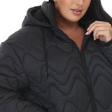 Plus Size Hooded Quilted Puffer Coat