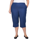 Alfred Dunner Women's Relaxed Fit Denim Capri - Plus