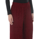Women's Rhinestone Embellished Straight-Leg Pants