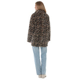 Women's Leopard Print Plush Coat