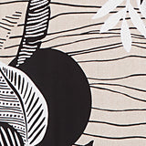 Alfred Dunner Tropical Leaf Border Print Split Neck Top