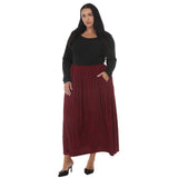 Plus Size Rhinestone Embellished A-Line Maxi Skirt