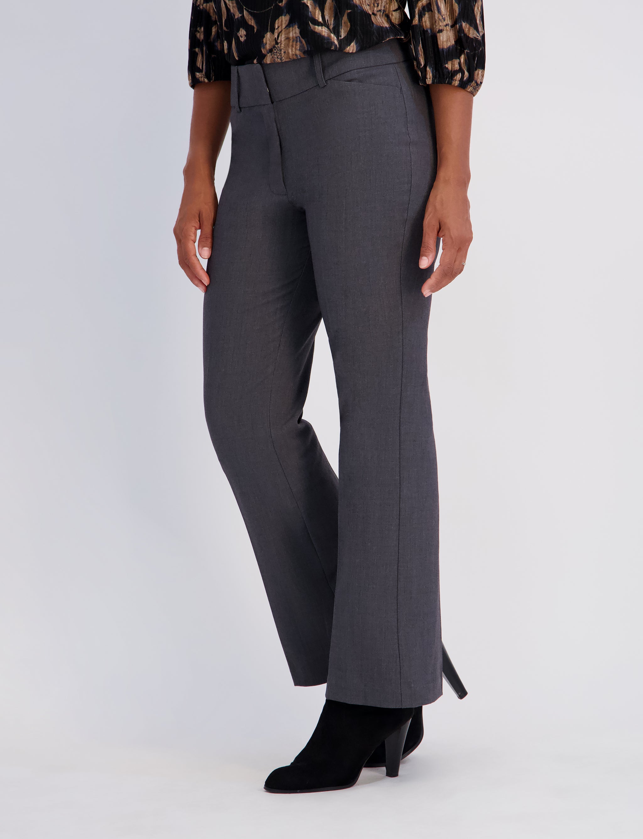 Roz & Ali Secret Agent Slight Bootcut Pants Grey / 10