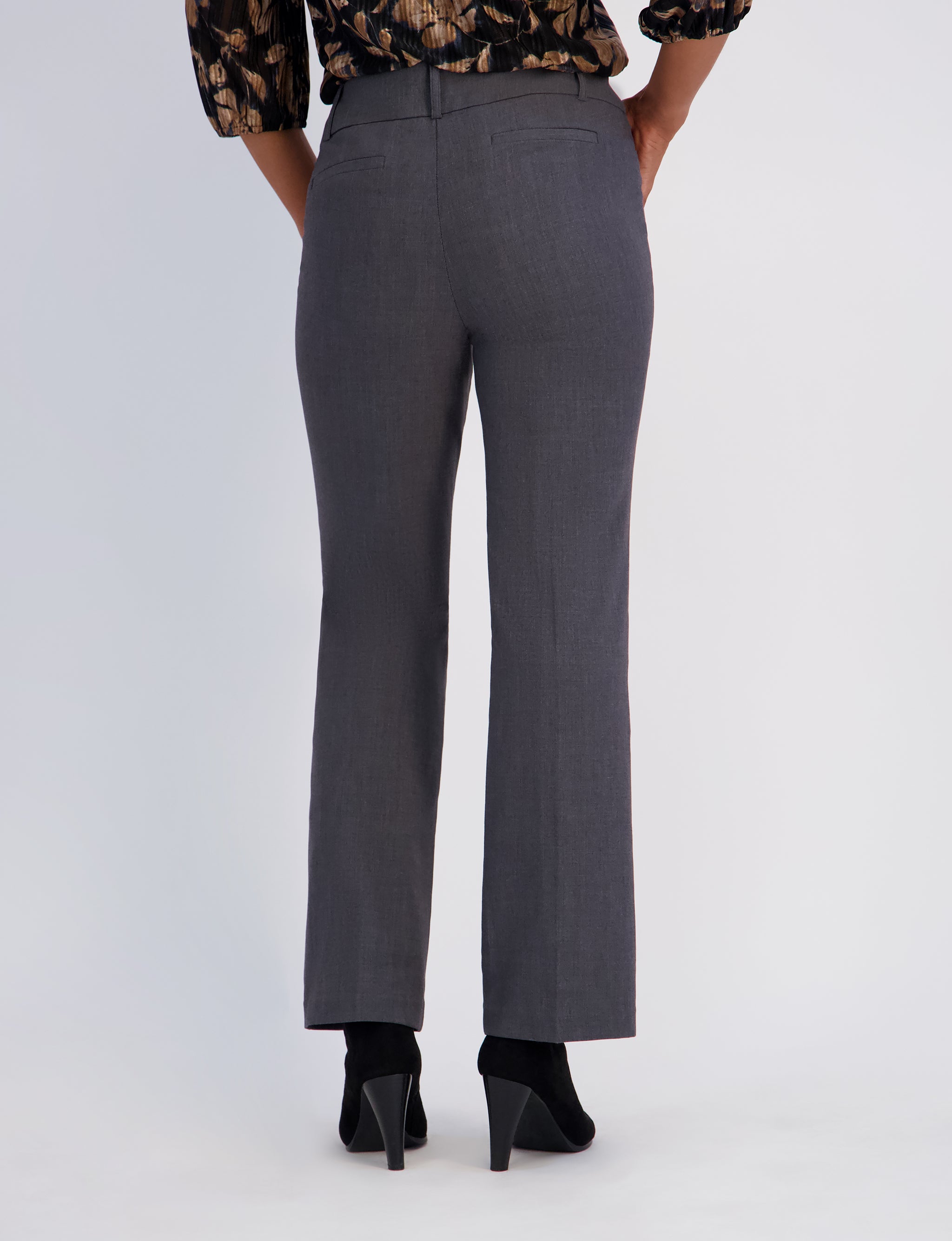 bootcut dress pants for women Roz & Ali™ Secret Agent Slight Tummy Control – Dressbarn special occasion gown Color:CREAM/PINK Long (Tall) 36 Model Long Sleeve Dress Fit
