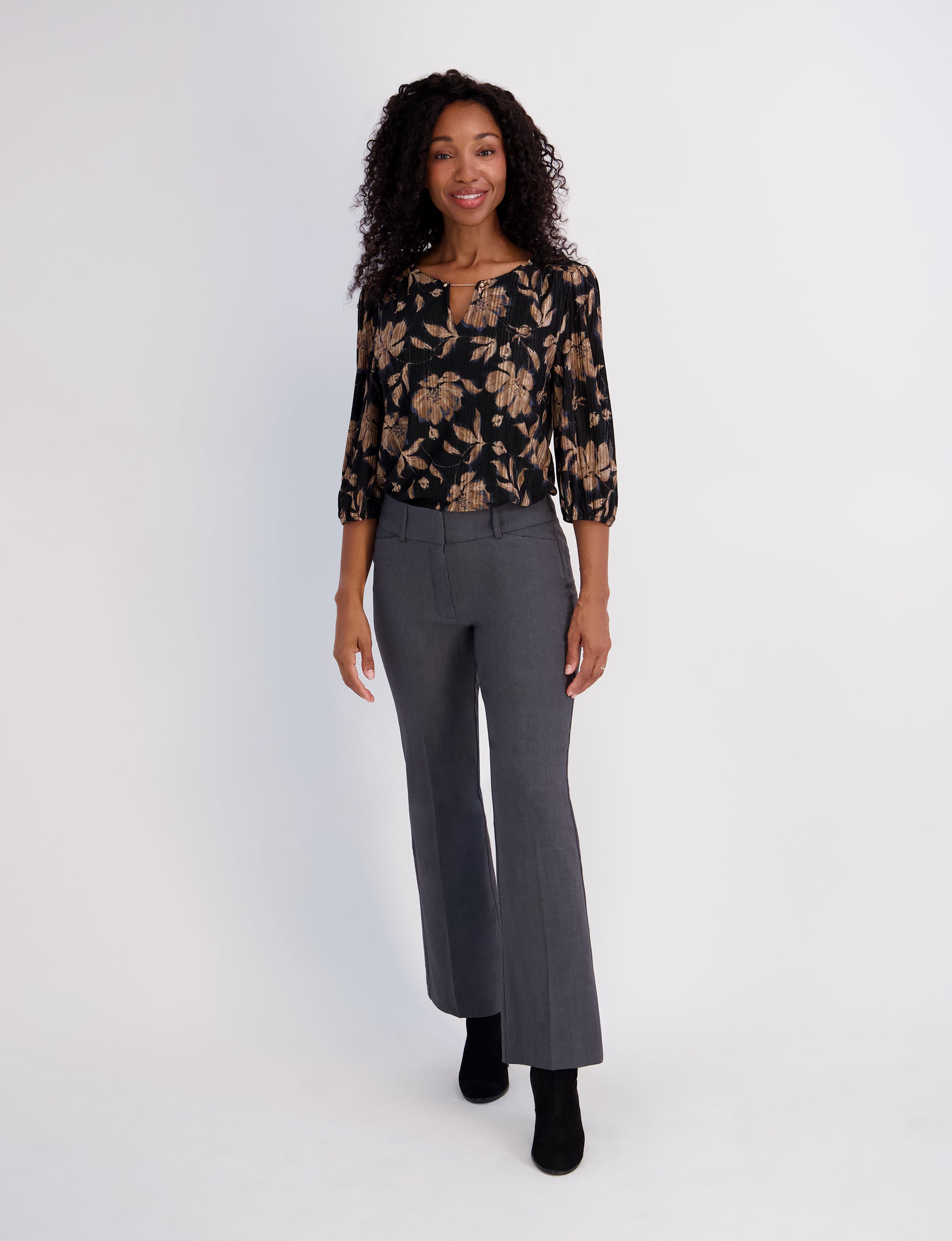 Roz & Ali™ Secret Agent Slight Bootcut Pants - Petite