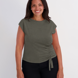 Off Set Tie Muscle Tee - Beetle