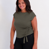 Off Set Tie Muscle Tee - Beetle