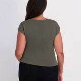 Off Set Tie Muscle Tee - Beetle