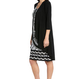 R & M Richards 2 Piece Jacket Dress in Black/White