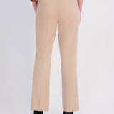 Roz & Ali™ Secret Agent Pants Pull On Tummy Control Pants Classic Straight Leg - Camel- Petite