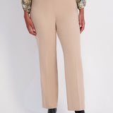 Roz & Ali™ Secret Agent Pants Pull On Tummy Control Pants Classic Straight Leg - Camel - Plus