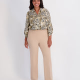 Roz & Ali™ Secret Agent Pants Pull On Tummy Control Pants Classic Straight Leg - Camel - Plus