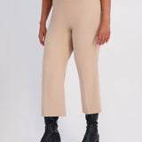 Roz & Ali™ Secret Agent Pants Pull On Tummy Control Pants Ankle Kick Flare - Camel - Plus