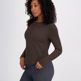 Cable & Gauge Seamed Tee - Chocolate Brown