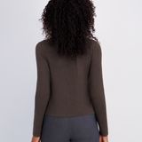 Cable & Gauge Seamed Tee - Chocolate Brown