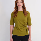 Side Tie Tee - Fir Green