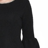 NY Collection 3/4 Length Pearl Detail Dress